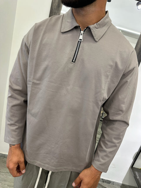 POLO ZIP MANICA LUNGA