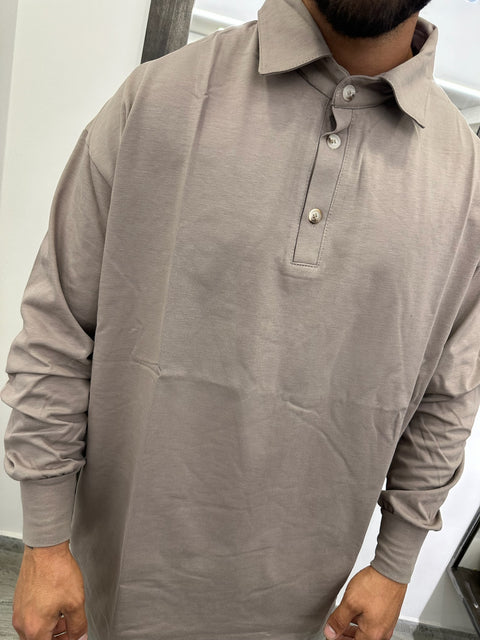 POLO OVER MANICA LUNGA