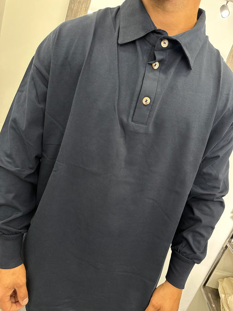 POLO OVER MANICA LUNGA