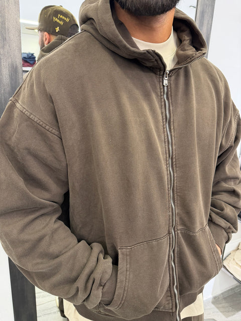 FELPA CAPPUCCIO ZIP SLAVATA