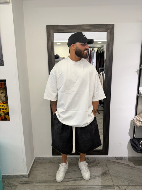 BERMUDA OVER DENIM TAGLIO VIVO