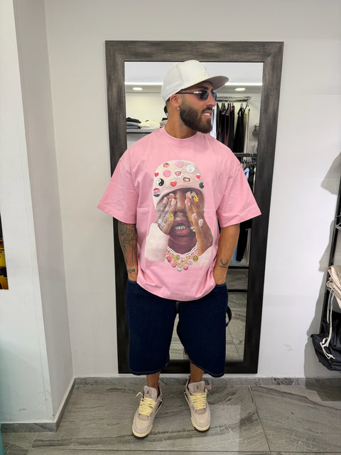T-SHIRT PINK BEANIE