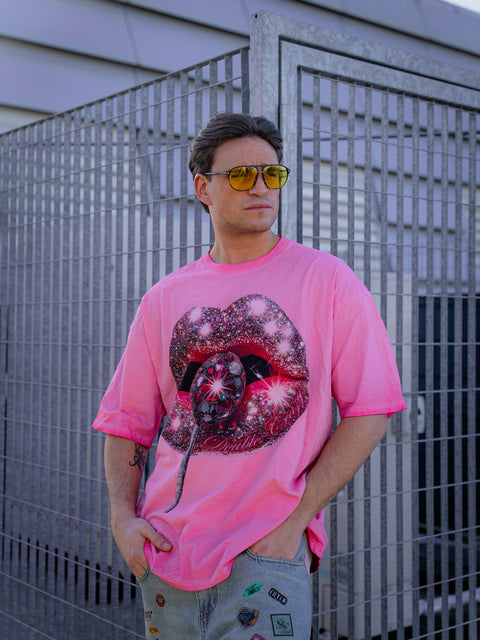 T-SHIRT GLITTER LIPS