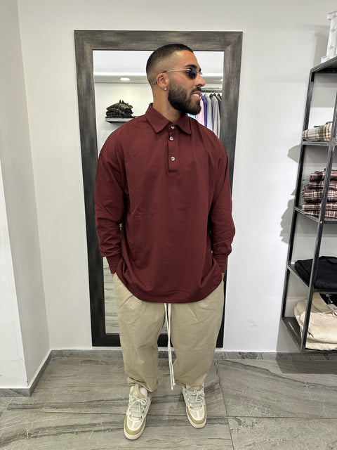 POLO OVER MANICA LUNGA