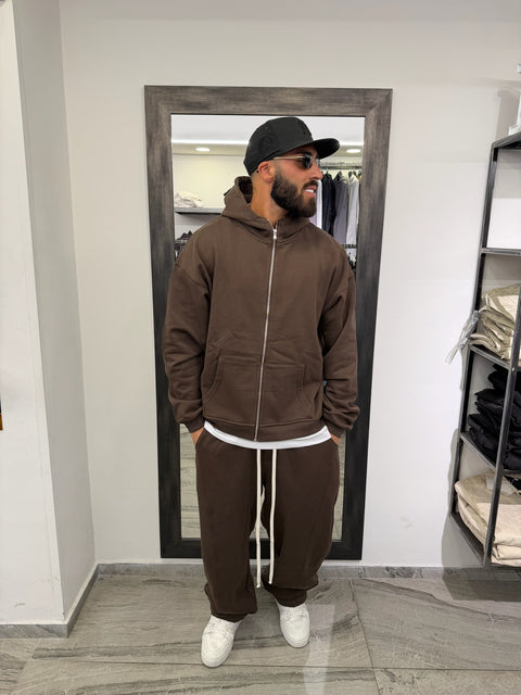 FELPA ZIP CAPPUCCIO (FELPATA)