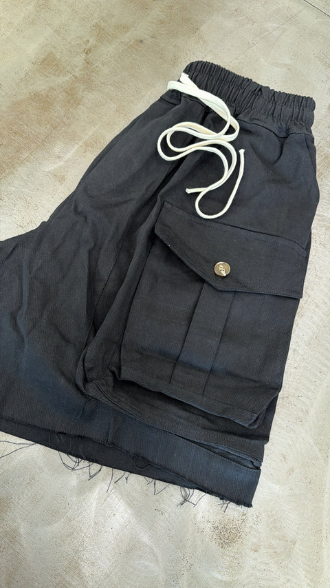 BERMUDA CARGO FRONT TAGLIO VIVO