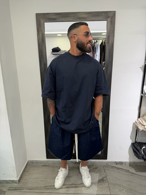 BERMUDA OVER DENIM TAGLIO VIVO