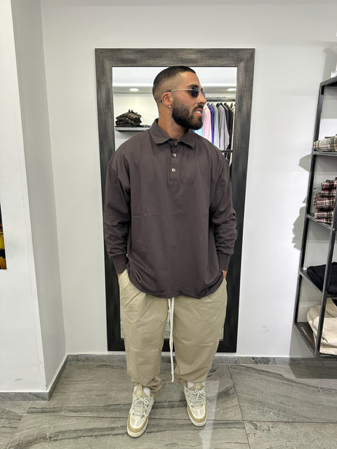 POLO OVER MANICA LUNGA