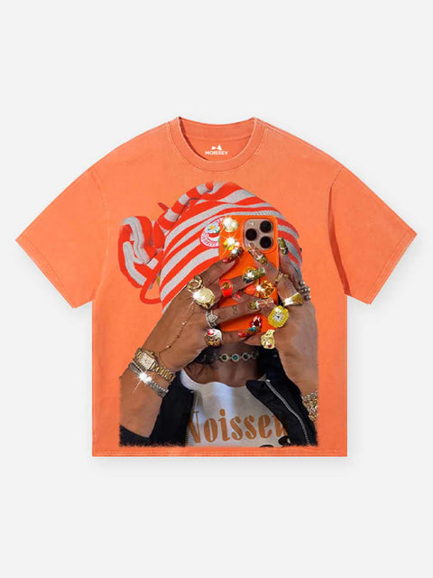 T-SHIRT NOISSEY ORANGE STRIPED CAP