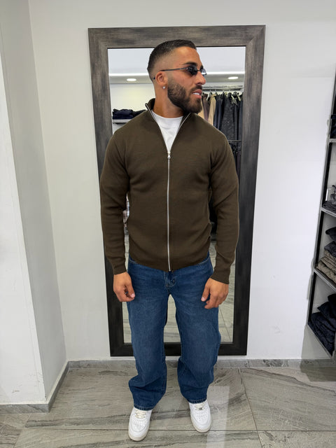 MAGLIONE COLLO ALTO ZIP
