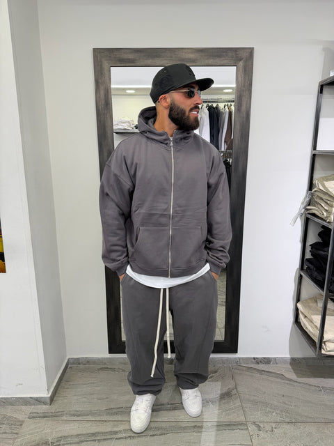 FELPA ZIP CAPPUCCIO (FELPATA)