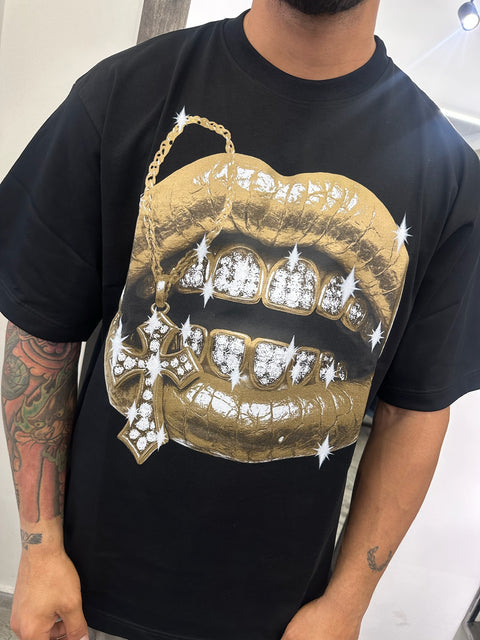 T-SHIRT GOLD LIPS