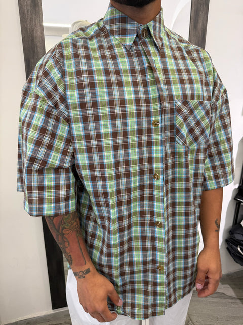 CAMICIA MANICA CORTA QUADRI PRMD