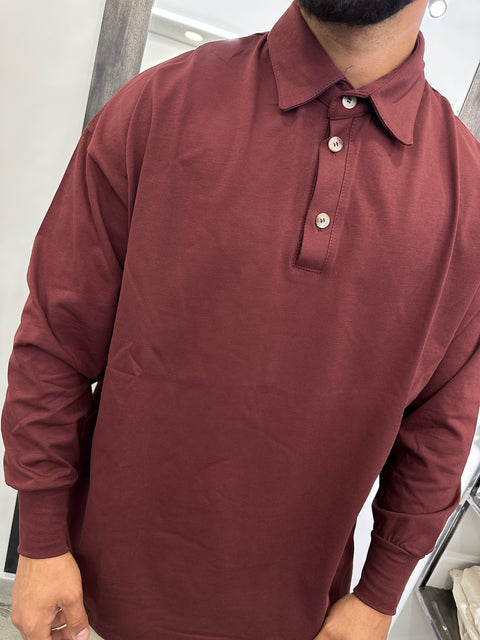 POLO OVER MANICA LUNGA