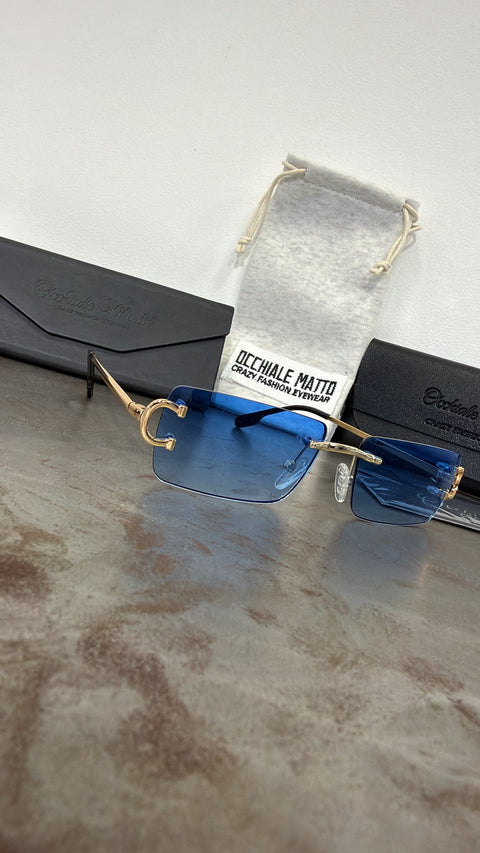 C SMOKE RETT EASY AZZURRO - OCCHIALE MATTO
