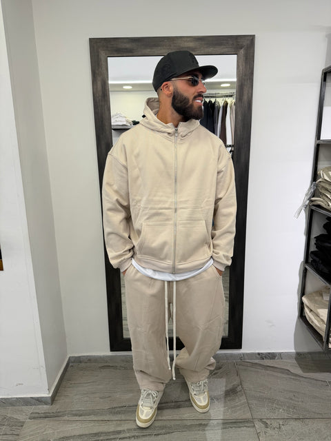 FELPA ZIP CAPPUCCIO (FELPATA)