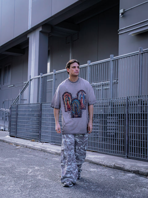 T-SHIRT THREE VIRGIN GREY