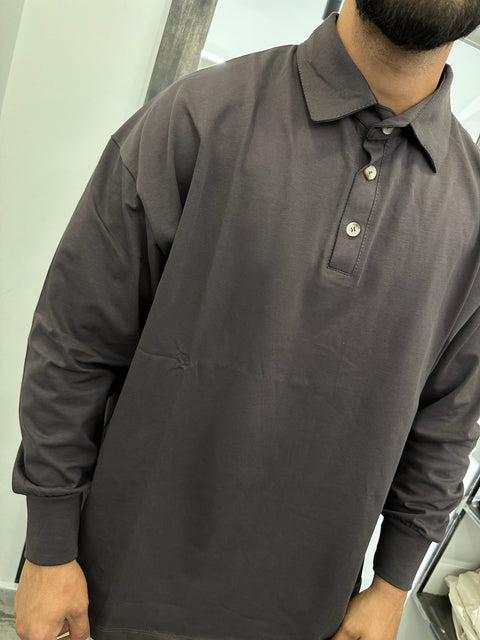 POLO OVER MANICA LUNGA