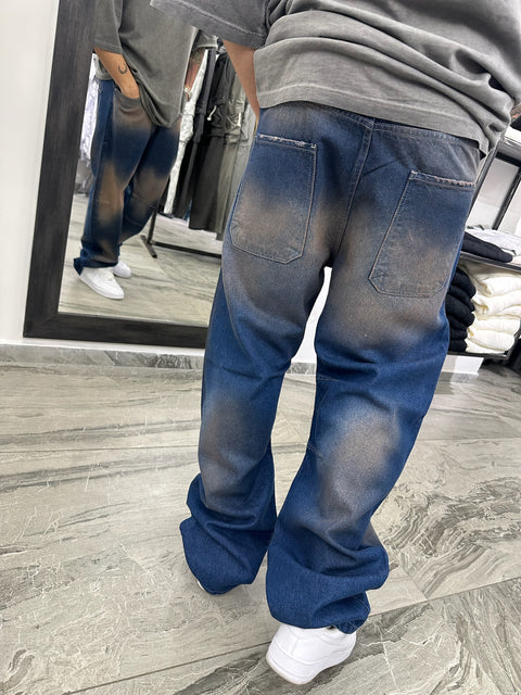 JEANS MICKEY BLUE SPRAY