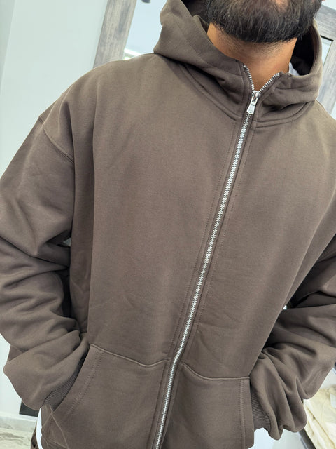 FELPA ZIP CAPPUCCIO (FELPATA)