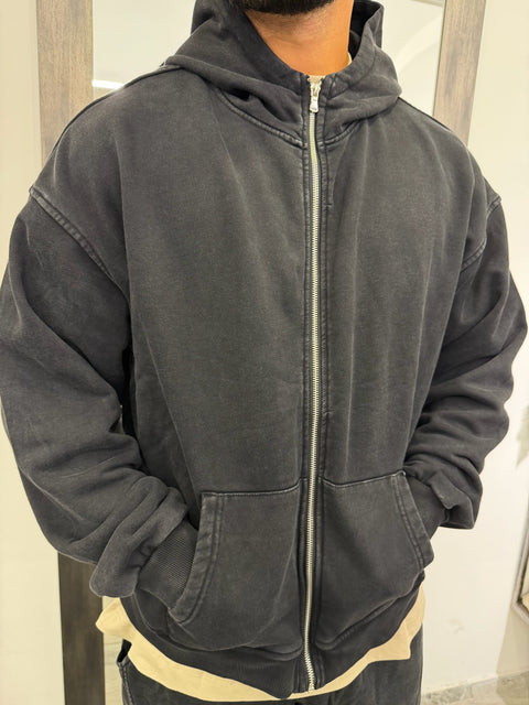 FELPA CAPPUCCIO ZIP SLAVATA