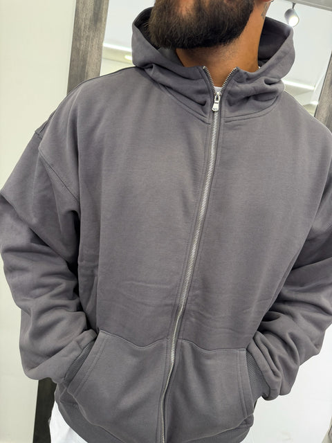 FELPA ZIP CAPPUCCIO (FELPATA)