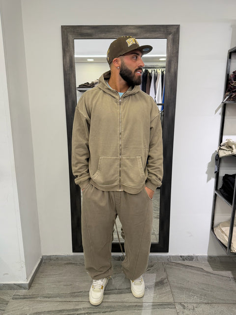 FELPA CAPPUCCIO ZIP SLAVATA