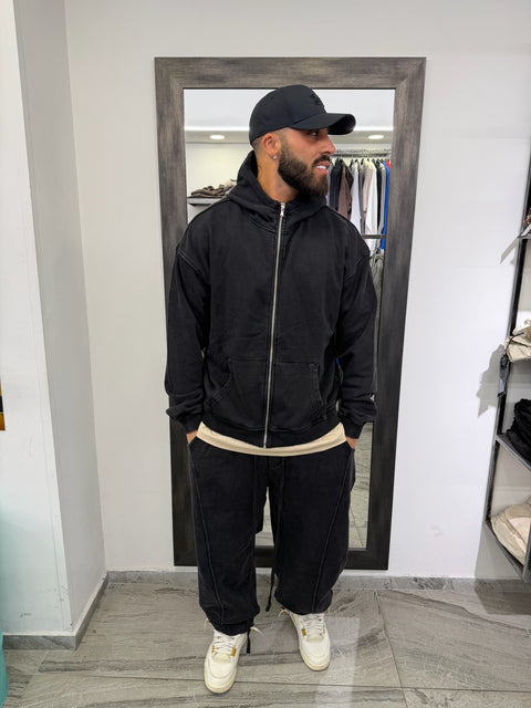 FELPA CAPPUCCIO ZIP SLAVATA