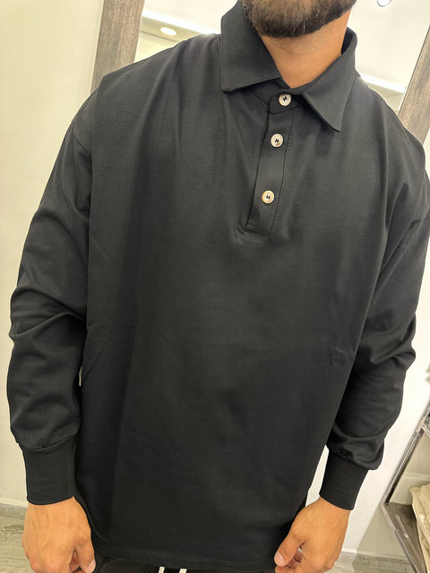 POLO OVER MANICA LUNGA