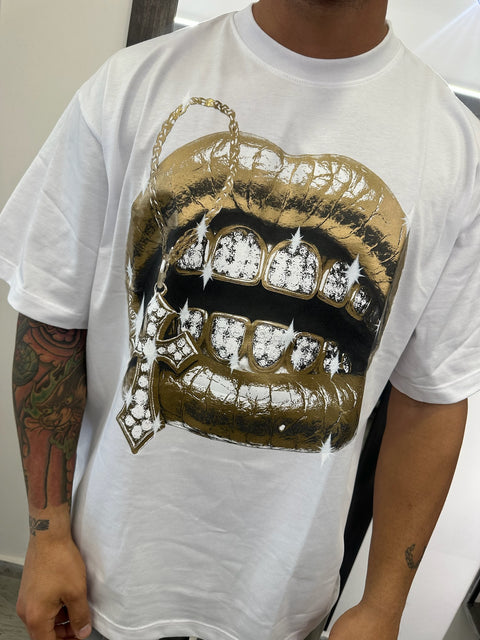T-SHIRT GOLD LIPS