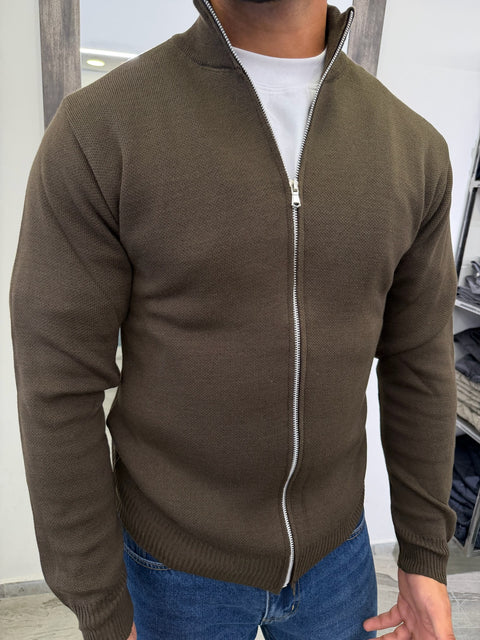 MAGLIONE COLLO ALTO ZIP