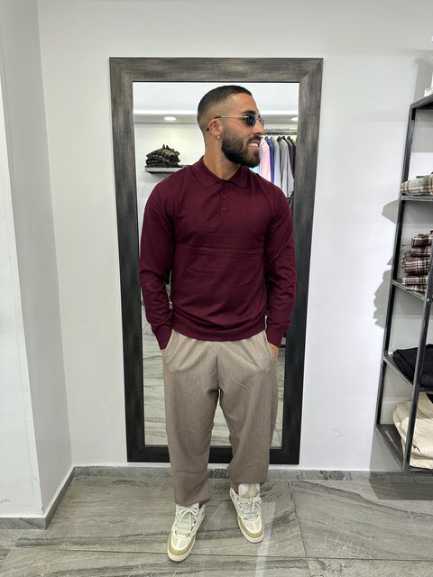 POLO SLIM MANICA LUNGA