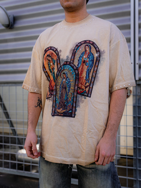 T-SHIRT THREE VIRGIN BEIGE