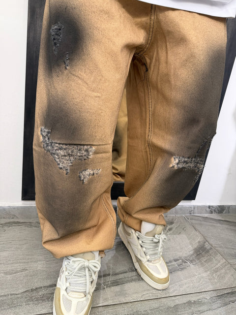 JEANS BALOON SABBIATO