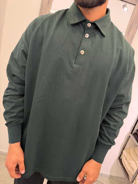 POLO OVER MANICA LUNGA