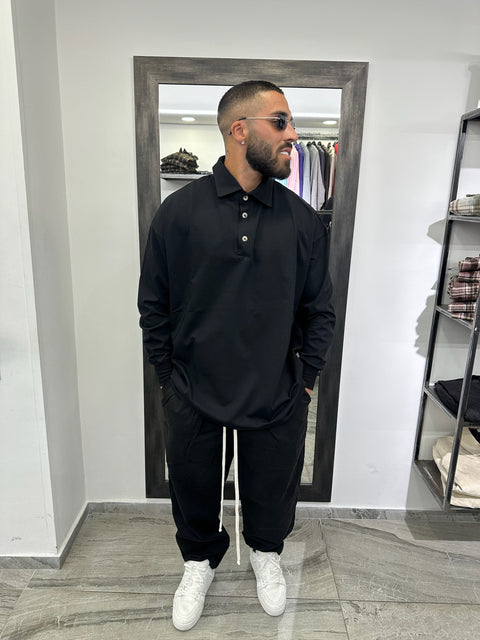 POLO OVER MANICA LUNGA