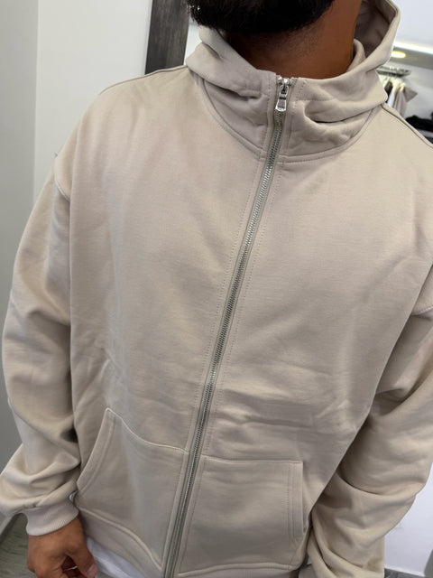 FELPA ZIP CAPPUCCIO (FELPATA)