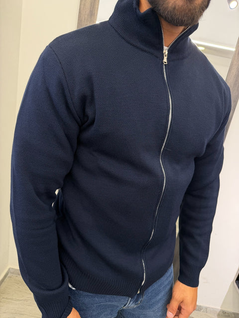 MAGLIONE COLLO ALTO ZIP