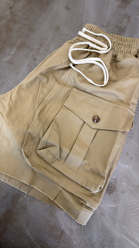 BERMUDA CARGO FRONT TAGLIO VIVO