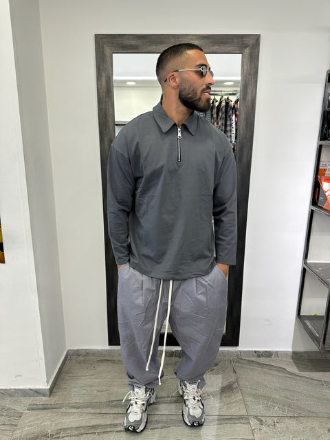 POLO ZIP MANICA LUNGA