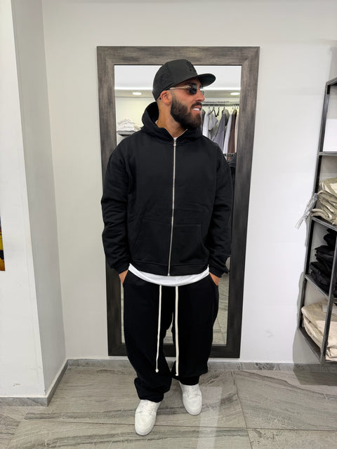 FELPA ZIP CAPPUCCIO (FELPATA)