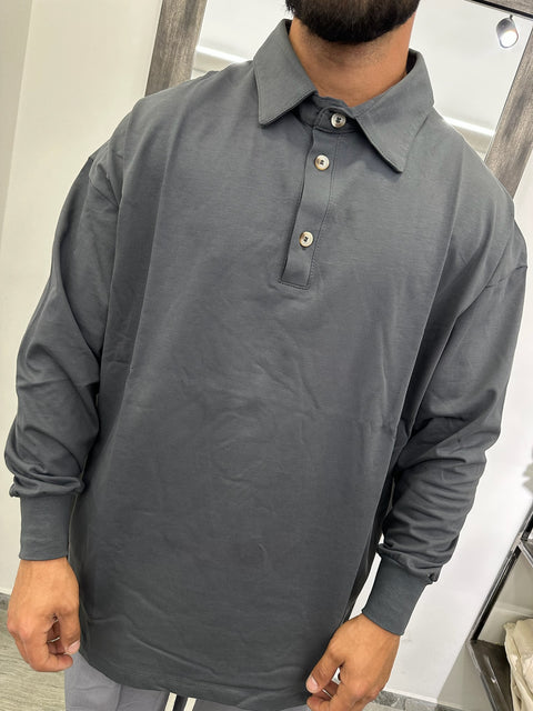 POLO OVER MANICA LUNGA